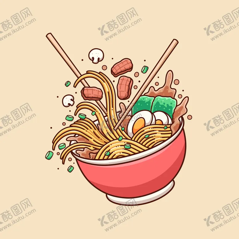 编号：19506409190324411026【酷图网】源文件下载-手绘面条