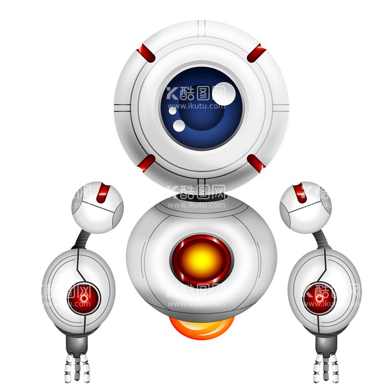 编号：67873110221639312802【酷图网】源文件下载-科技数码机器人卡通图片   