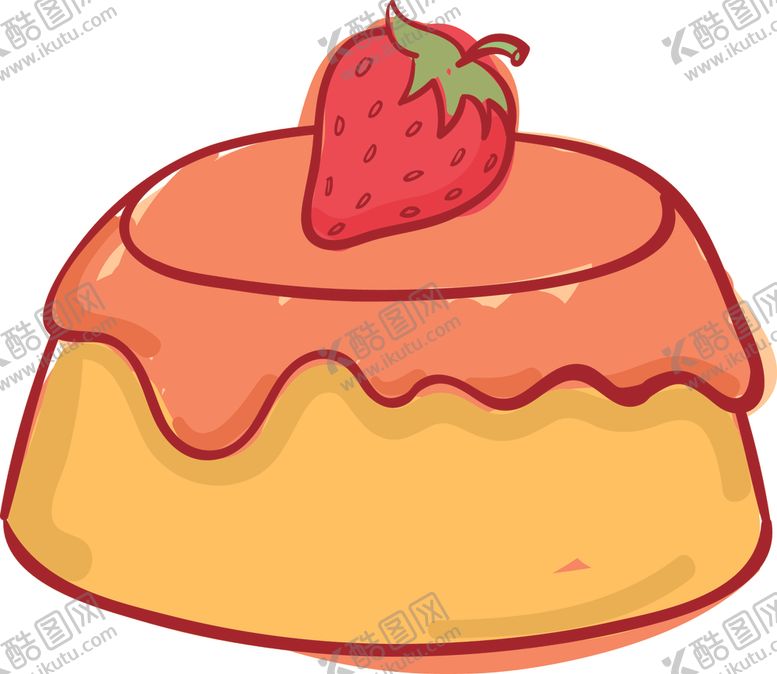 编号：17383210110846247889【酷图网】源文件下载-奶油巧克力点心插画