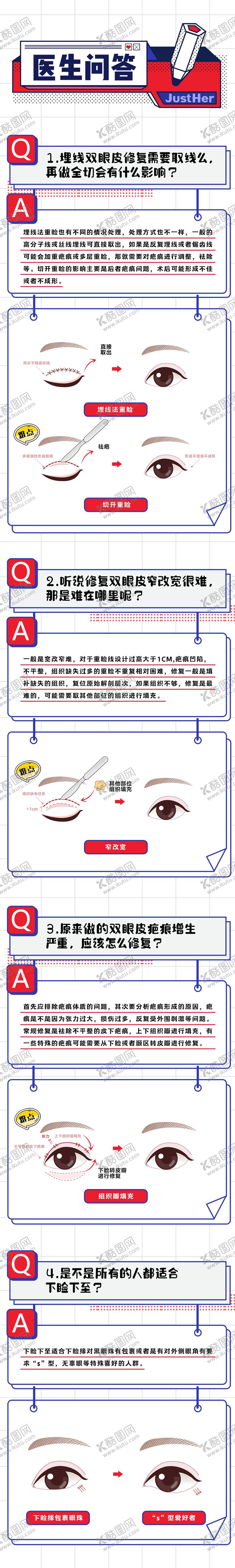 编号：43723509080256195350【酷图网】源文件下载-医美整形问答宣传长图