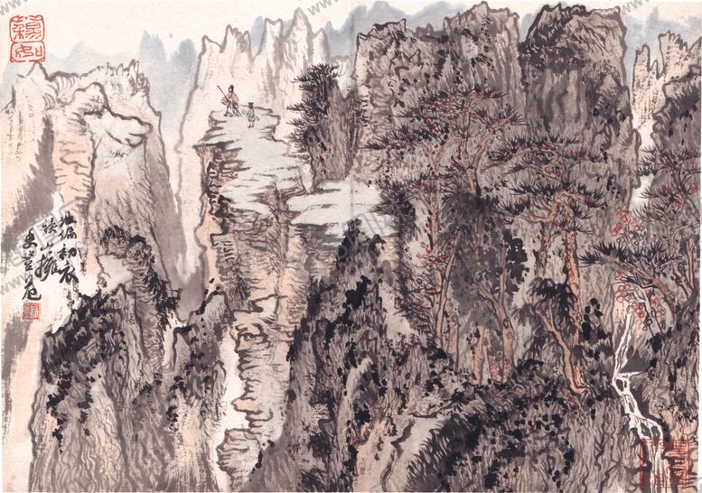 编号：22801906191412384175【酷图网】源文件下载-水墨山水国画风景