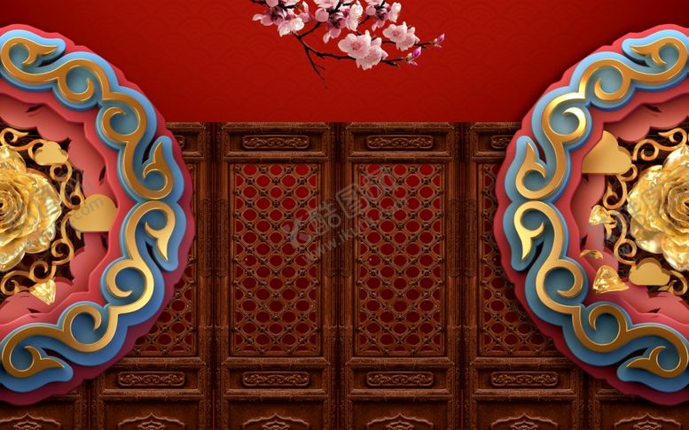 编号：51242704301452131526【酷图网】源文件下载-中国风背景建筑