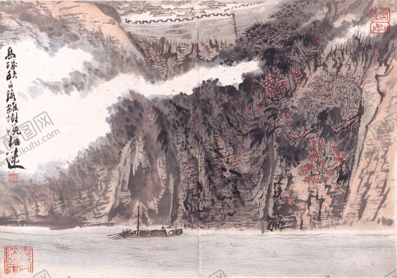 编号：74527907081145032361【酷图网】源文件下载-水墨山水国画风景