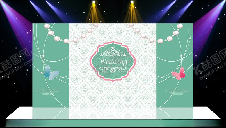 编号：64007610080631179350【酷图网】源文件下载-绿色主体婚礼现场布置设计源文件