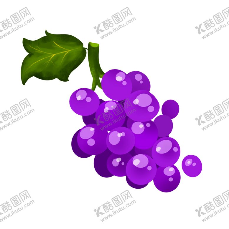 编号：95150902110206464121【酷图网】源文件下载-手绘卡通水果类葡萄元素