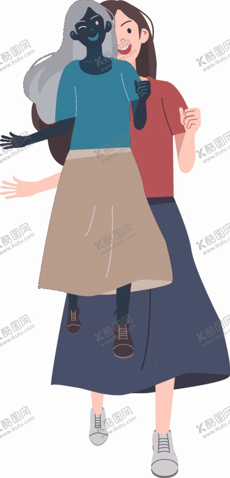 编号：59034809130912007349【酷图网】源文件下载-女人正面跑矢量素材