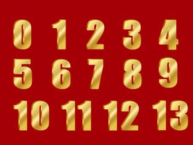 金色数字