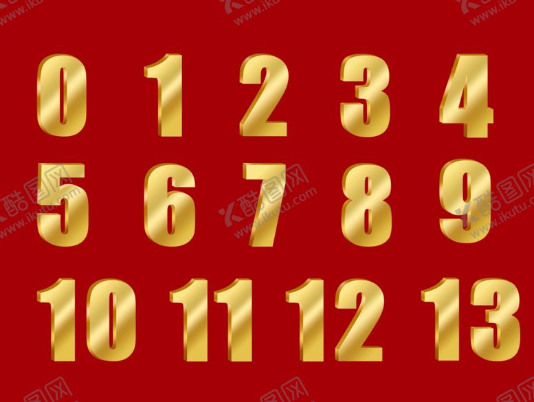 编号：95948407061217335485【酷图网】源文件下载-金色数字