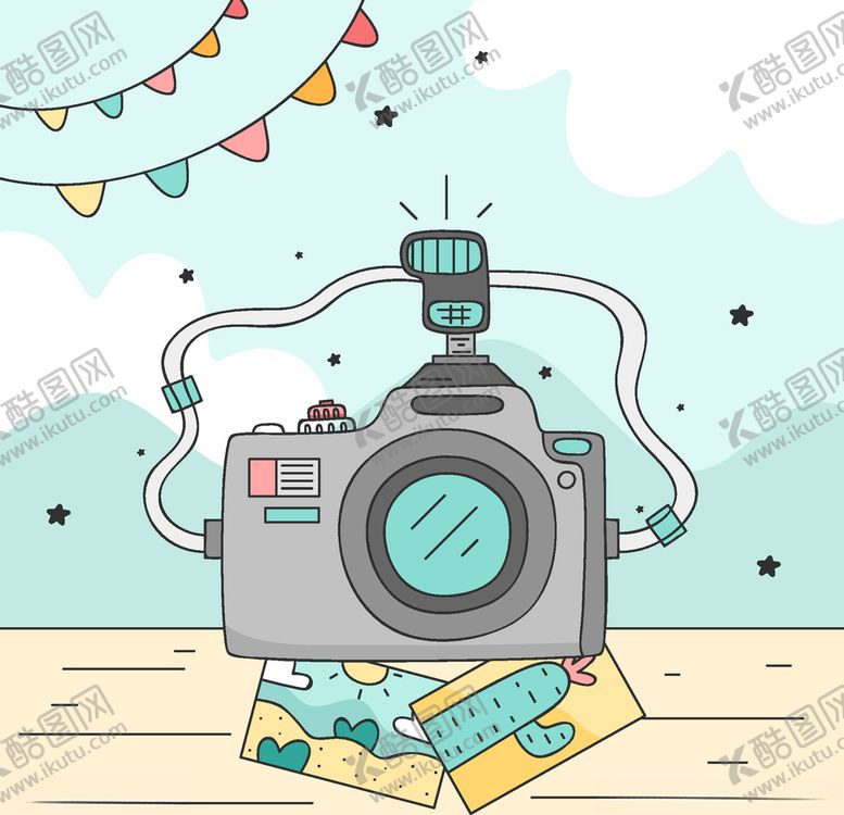编号：36625409200448265512【酷图网】源文件下载-卡通照相机