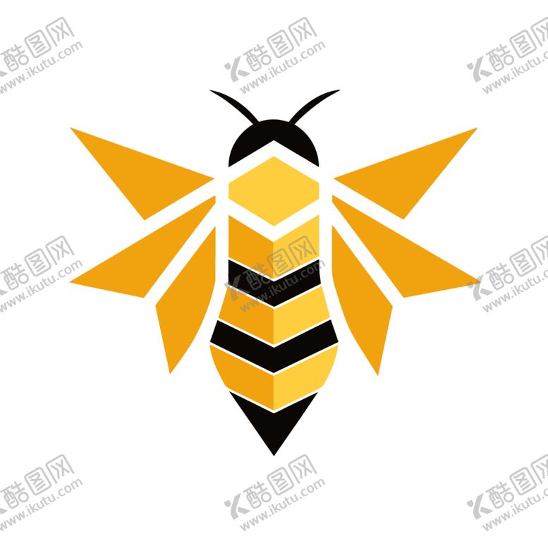 编号：11527402251613099633【酷图网】源文件下载-极简风格的蜜蜂标志
