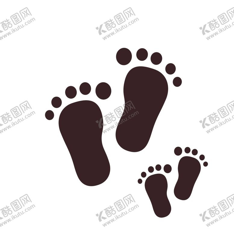 编号：98146210080408336128【酷图网】源文件下载-咖啡色极简脚印插图