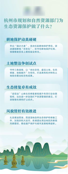 杭州绿水青山长图海报