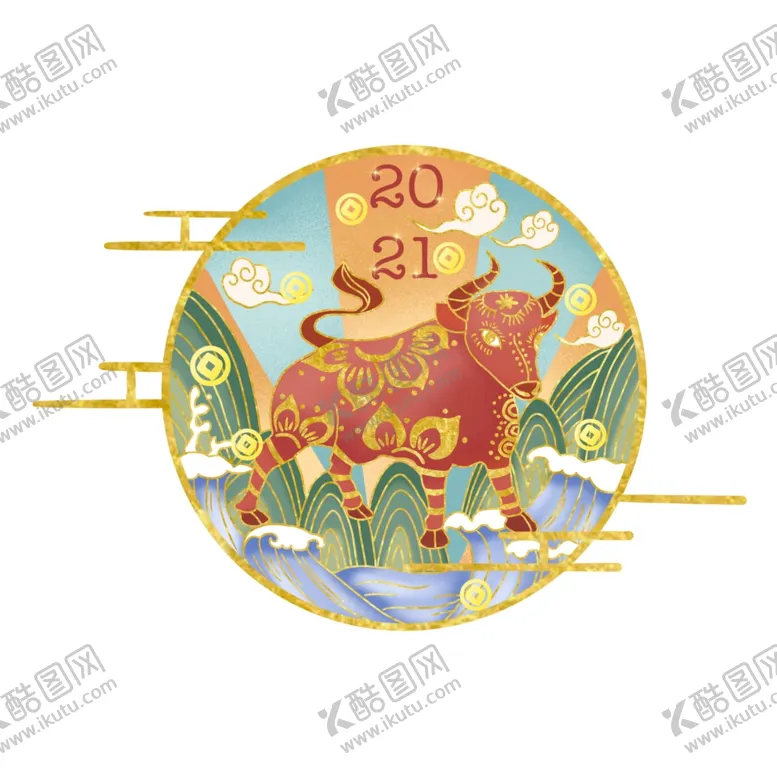 编号：40336405031405057714【酷图网】源文件下载-牛插画