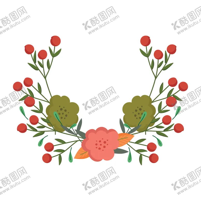编号：48348306160310373765【酷图网】源文件下载-秋天花草矢量