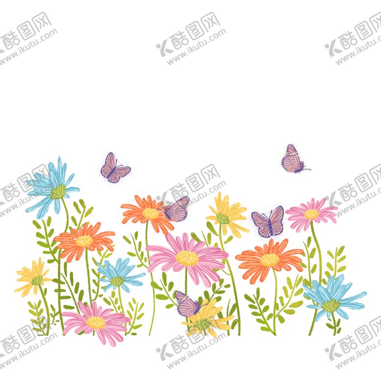 编号：61794602080318519638【酷图网】源文件下载-粉红色黄色可爱花丛花朵