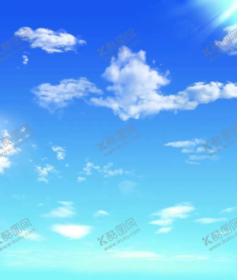 编号：13454807010020352707【酷图网】源文件下载-蓝天白云背景PSD分层
