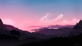 彩色动漫风景插画背景
