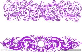 紫色花纹背景 装饰图案样式