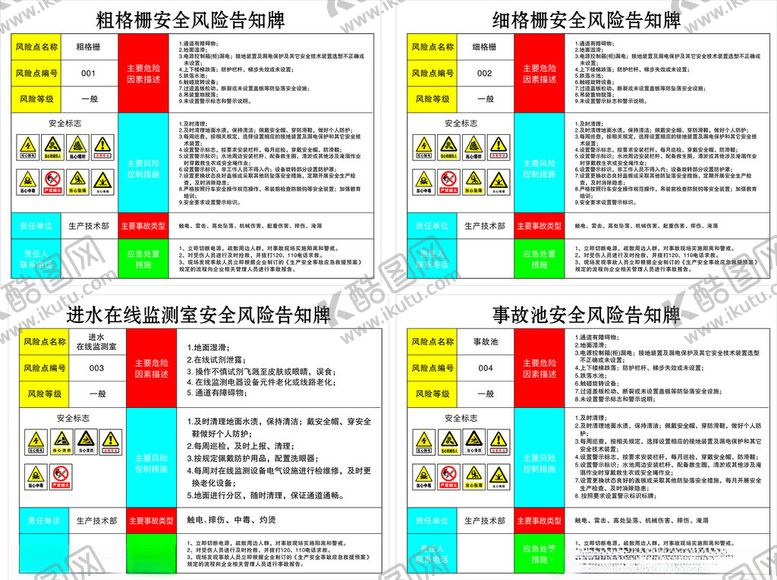 编号：26440302170541323525【酷图网】源文件下载-安全风险告知牌进水检测细格