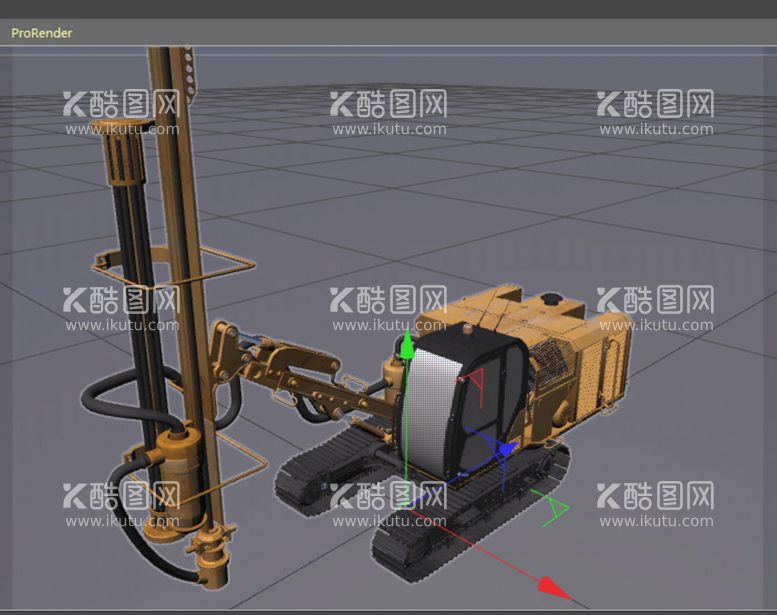 编号：49357711110717598260【酷图网】源文件下载- C4D模型履带钻