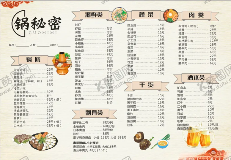 编号：61659205050318437884【酷图网】源文件下载-火锅菜单