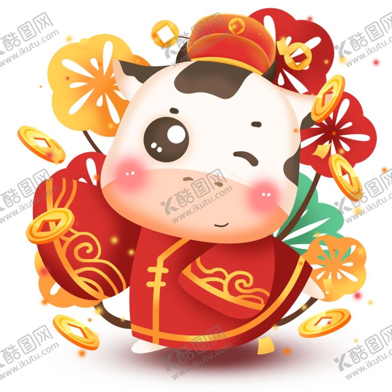 编号：92210905130737376617【酷图网】源文件下载-2021金牛送福牛年