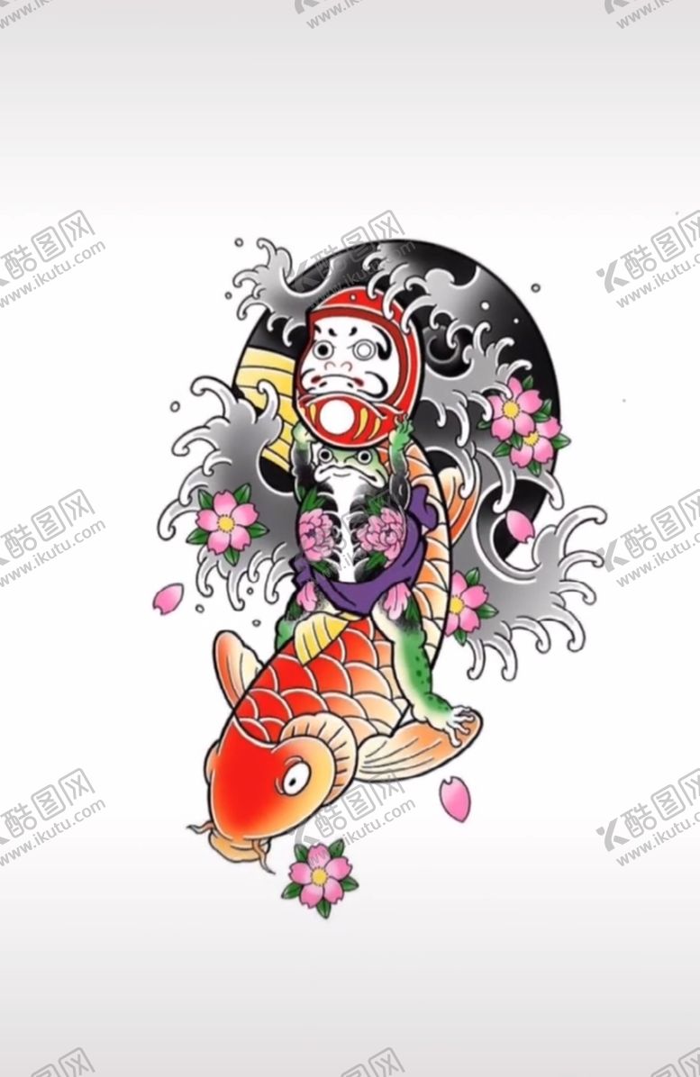 编号：36413001260954023315【酷图网】源文件下载-日本浮世绘青蛙