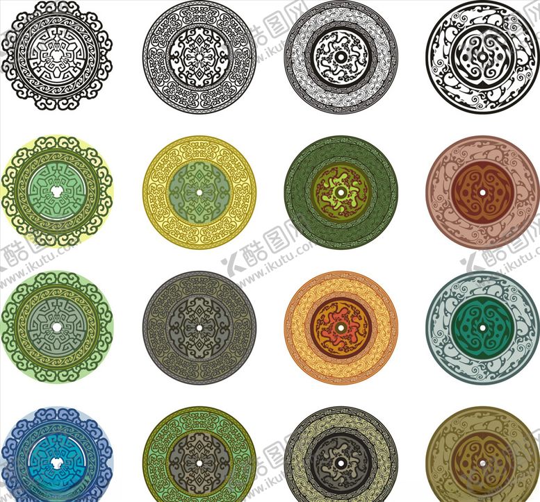 编号：74898810201941392167【酷图网】源文件下载-矢量传统图案花纹