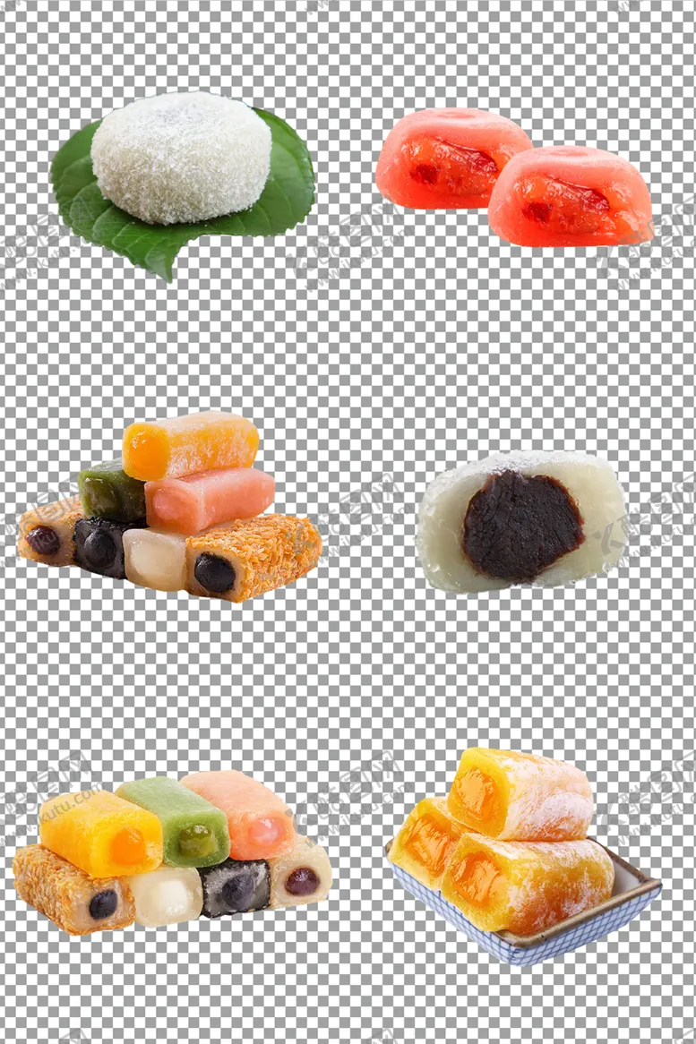 编号：43697306262134085978【酷图网】源文件下载-美味甜点爆浆麻薯