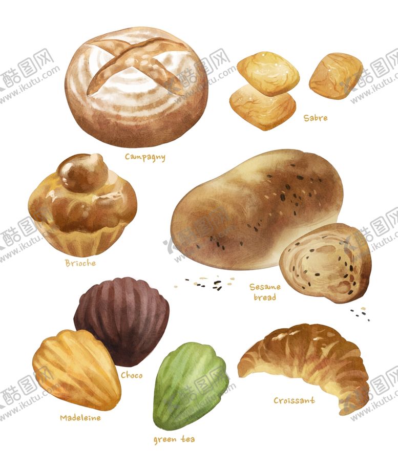 编号：93275309231810433905【酷图网】源文件下载-面包