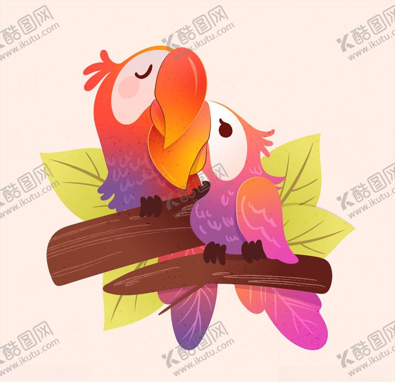 编号：78510707140810063524【酷图网】源文件下载-情人节卡通动物情侣矢量素材图片