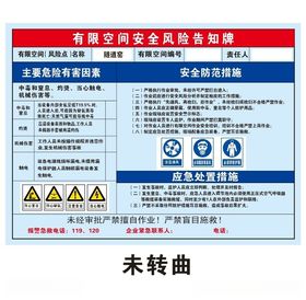 有限空间安全风险告知牌