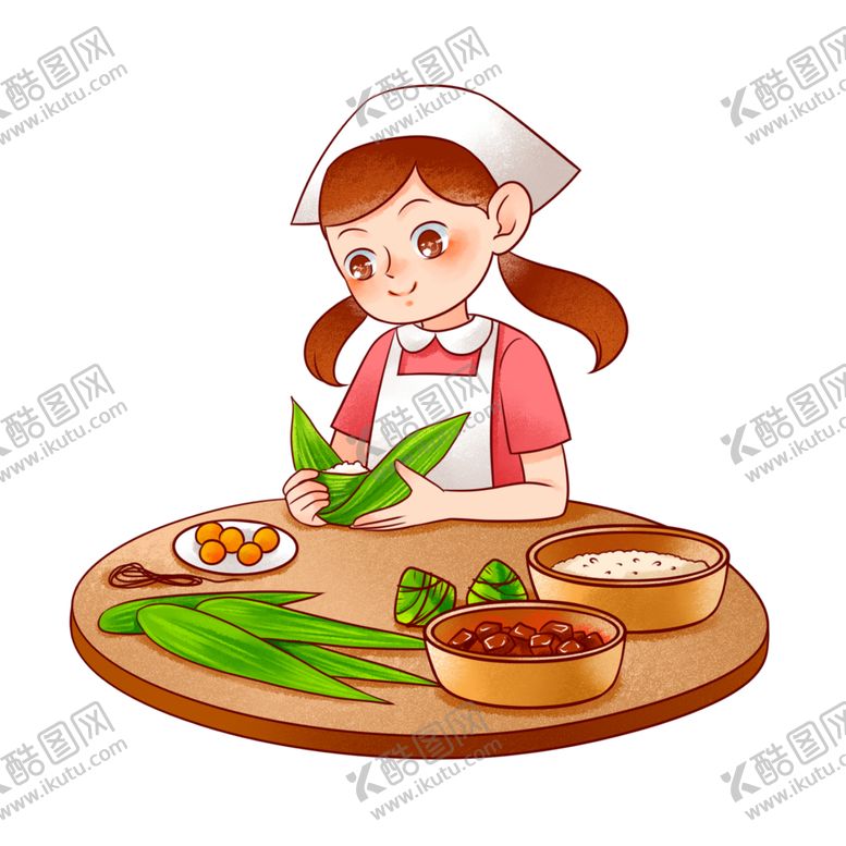 编号：78116610312117327872【酷图网】源文件下载-卡通包粽子端午节插画