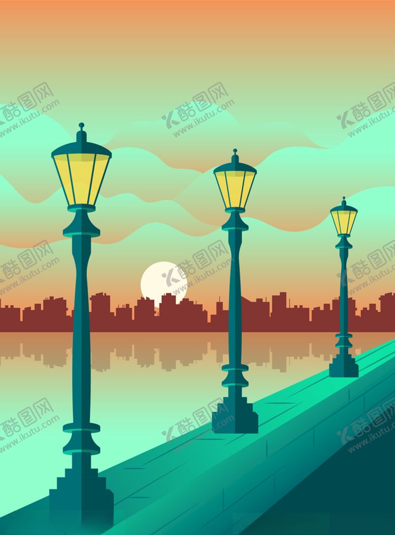 编号：97374707040852474871【酷图网】源文件下载-唯美简约旅游抽象海报背景