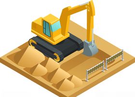 工程车建筑子推土机