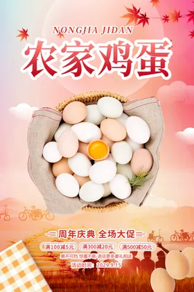 农家鸡蛋活动海报