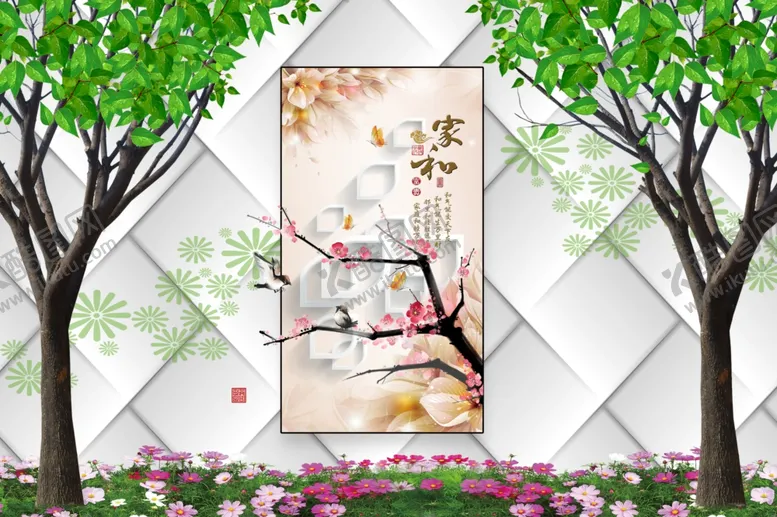 编号：59117506250611246836【酷图网】源文件下载-装饰画背景墙