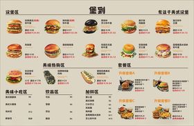 汉堡价目表