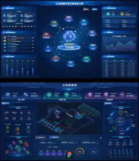 公共数据共享交换信息大屏