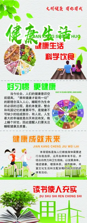 健康生活x展架