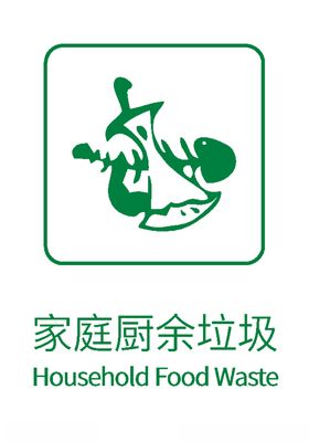 生活垃圾分类标志家庭厨余垃圾