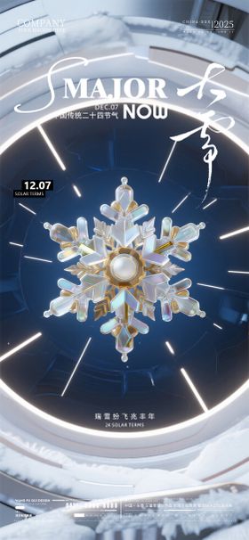 酒吧夜店KTV大雪节气海报