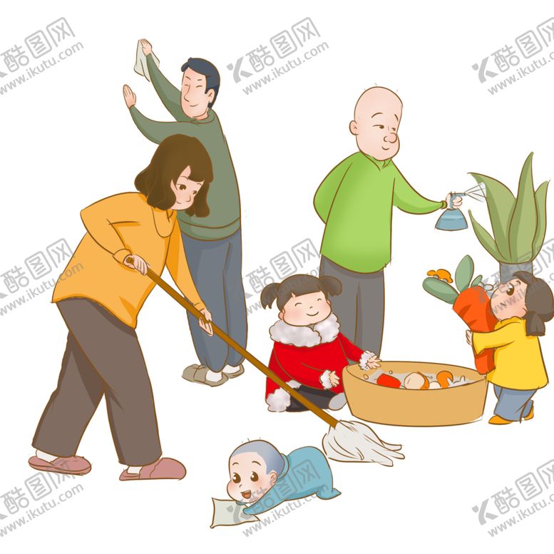编号：78810802092055588720【酷图网】源文件下载-新年卡通画