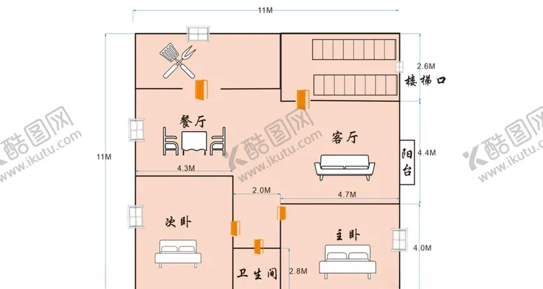 编号：84541404161915212914【酷图网】源文件下载-房子施工平面图