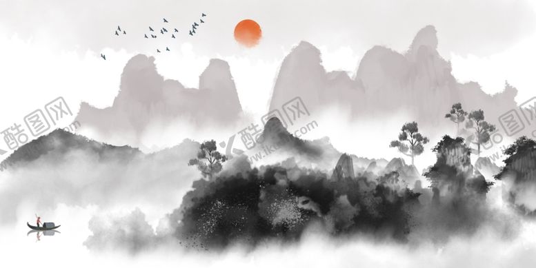 编号：88092807072217055589【酷图网】源文件下载-水墨山水画