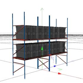 C4D模型货架