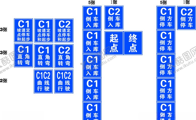 编号：56697706182023124275【酷图网】源文件下载-考场科目二路牌路标标语