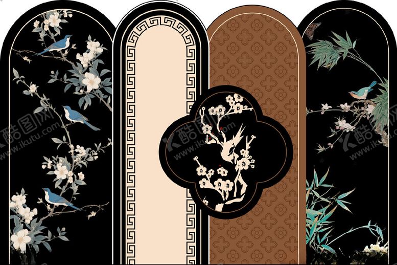 编号：94975210091936389082【酷图网】源文件下载-复古风图案装饰元素集合