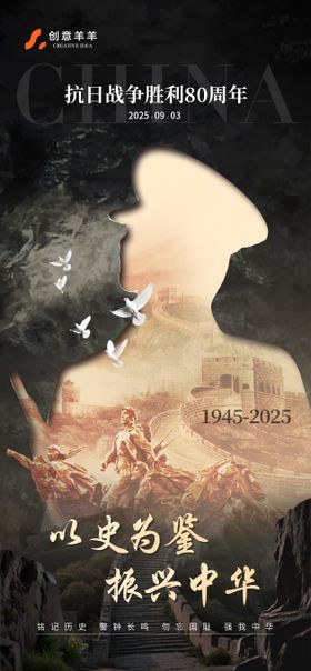 抗战胜利80周年纪念日海报