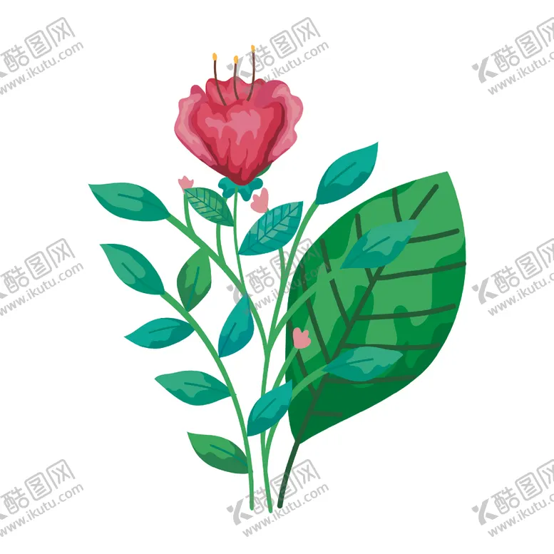 编号：60586204010812243570【酷图网】源文件下载-矢量手绘花朵